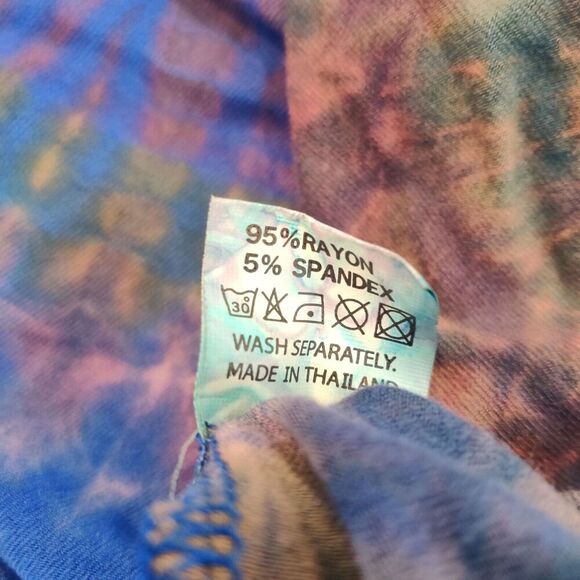 Je T'aime Tie Dye Dress Long Sleeve Stretch Knit - Picture 9 of 9